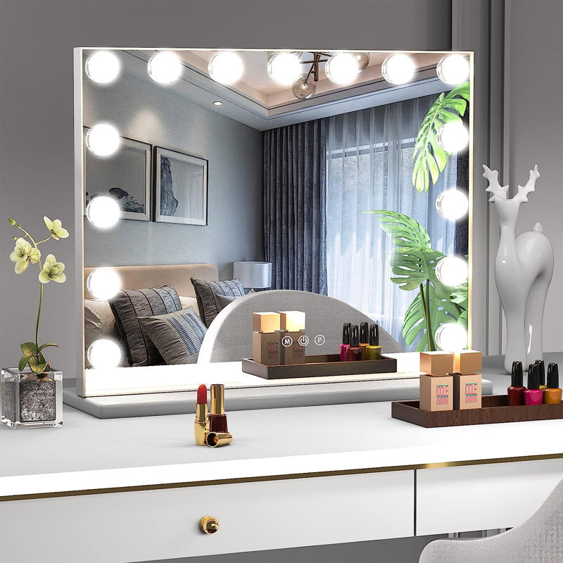 Hollywood mirror on wall on sale